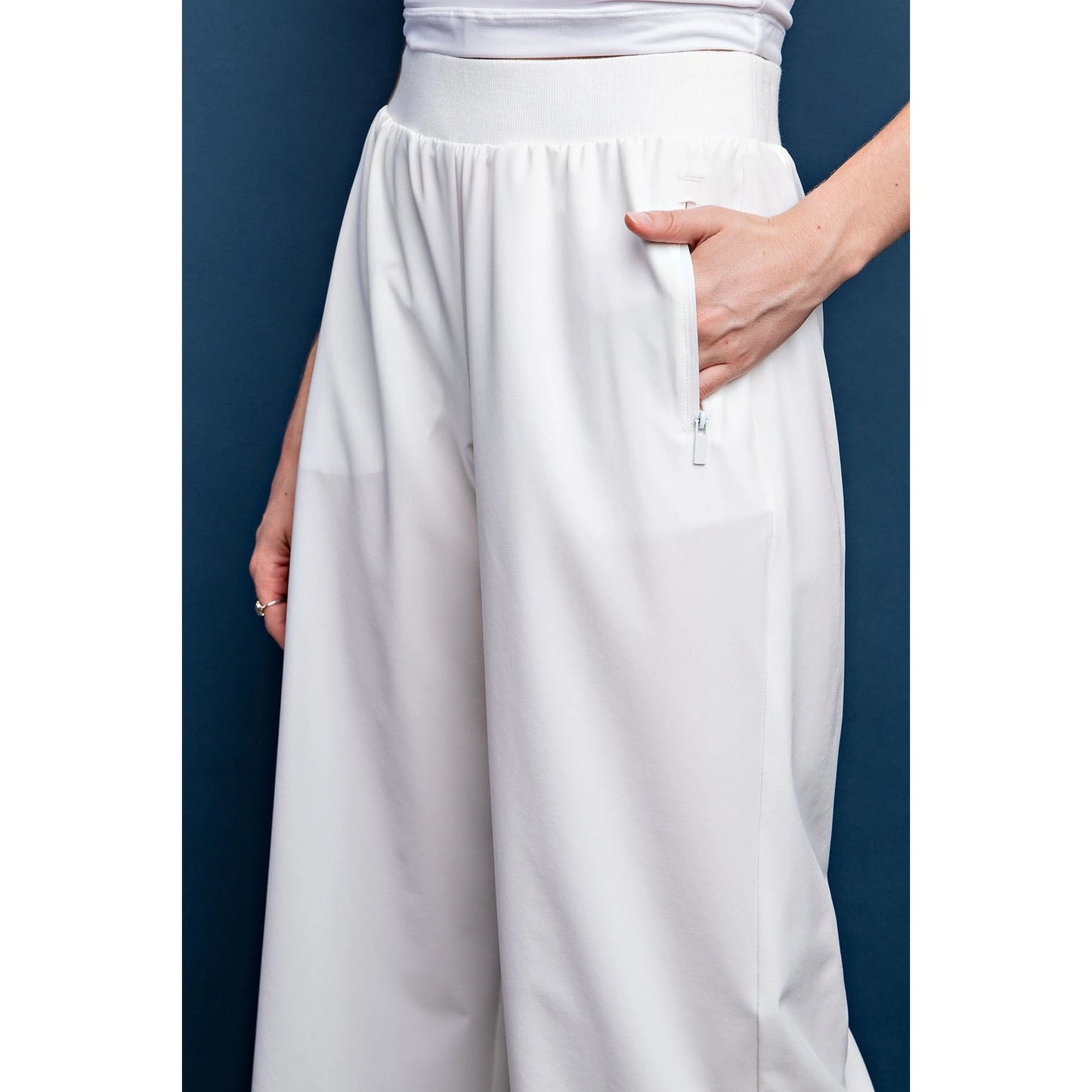 Poly Stretch Woven Fleece Straight Long Pant