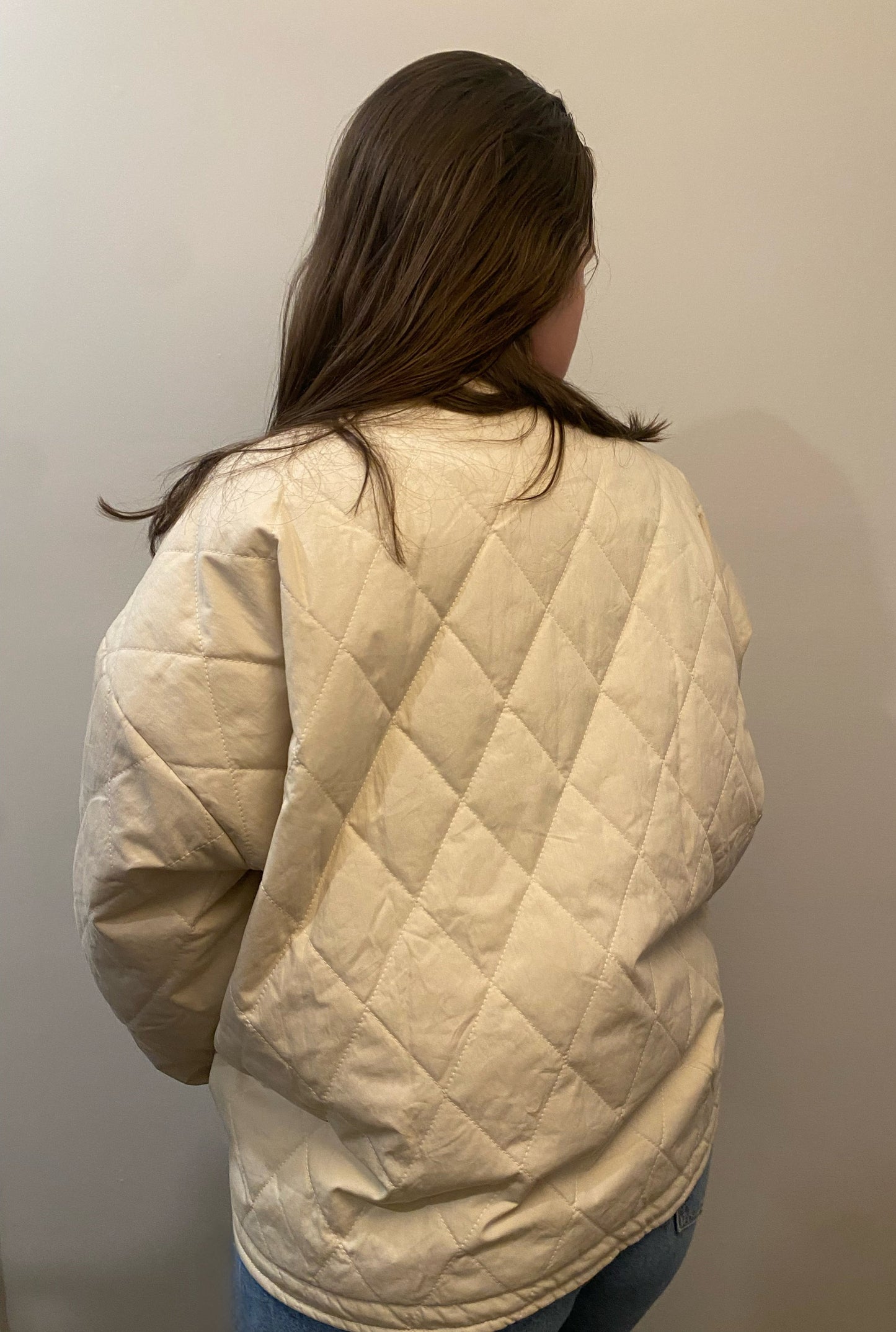 Beige light weight jacket