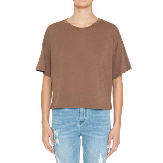 oversized boxy crop top