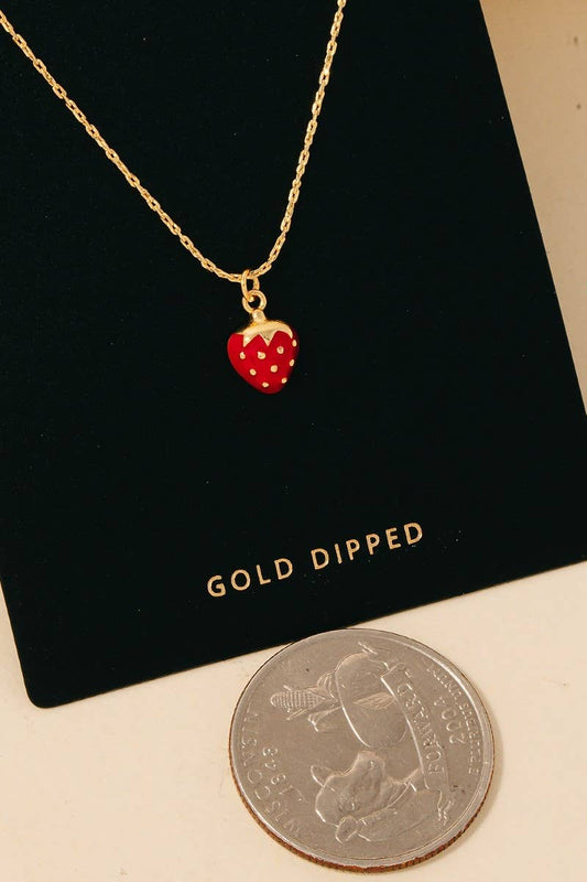 Strawberry Pendant Necklace