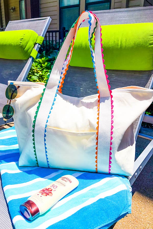 Spencer Rick Rack Trim Tote Bag