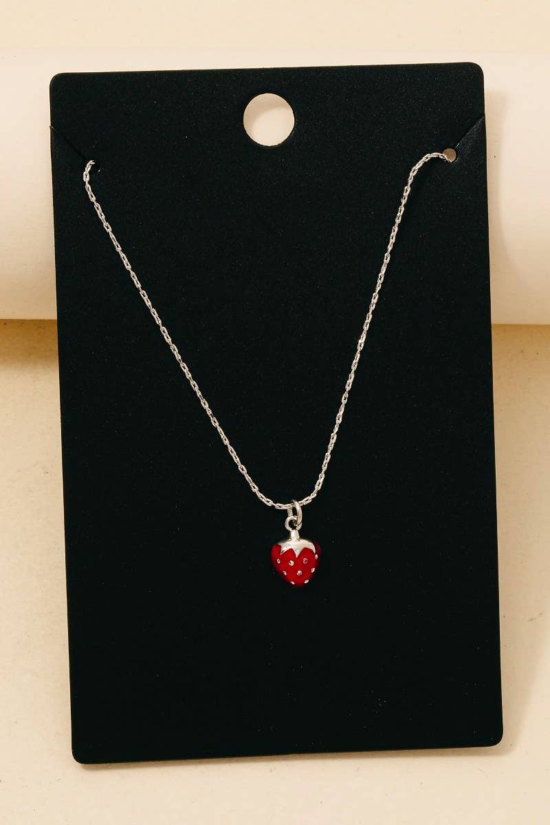 Strawberry Pendant Necklace