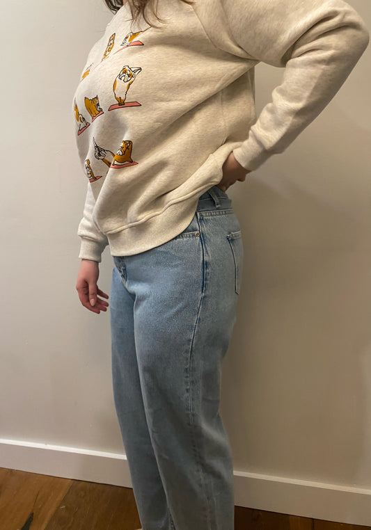 Light wash denim jeans