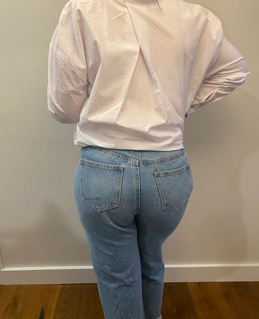 American bazi denim jeans (distressed wide leg)