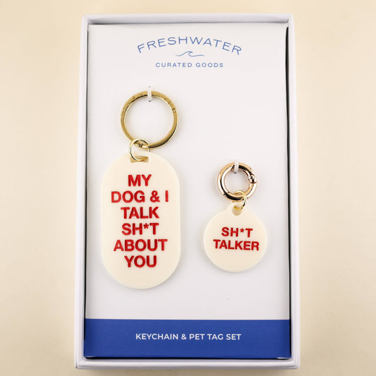 Sh*t Talker Keychain & Pet Tag Gift Set