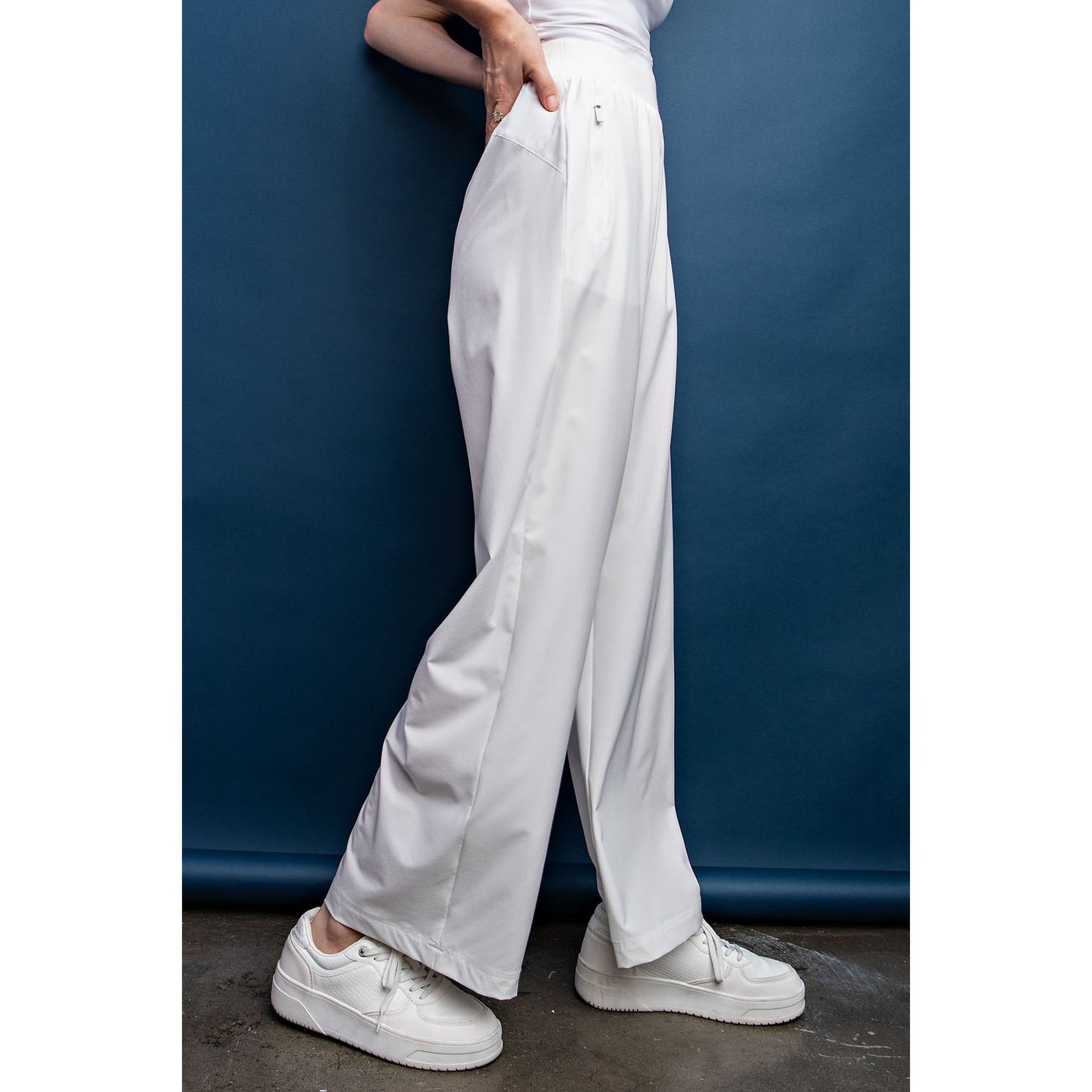 Poly Stretch Woven Fleece Straight Long Pant