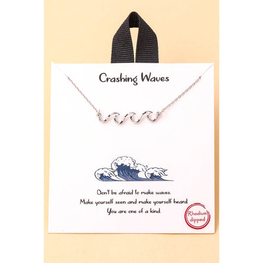 Crashing Waves Pendant Necklace