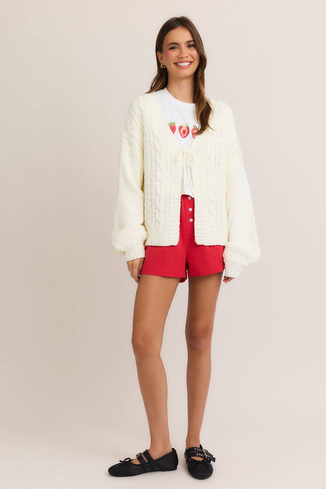 Front tie cardigan