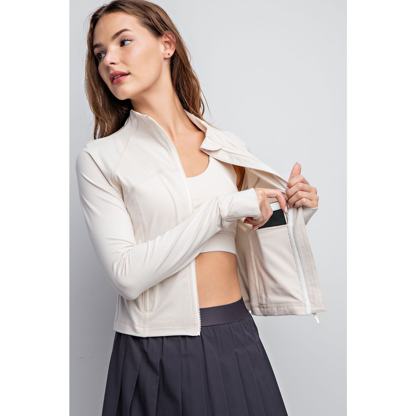Butter Long Sleeve Crop Define Jacket