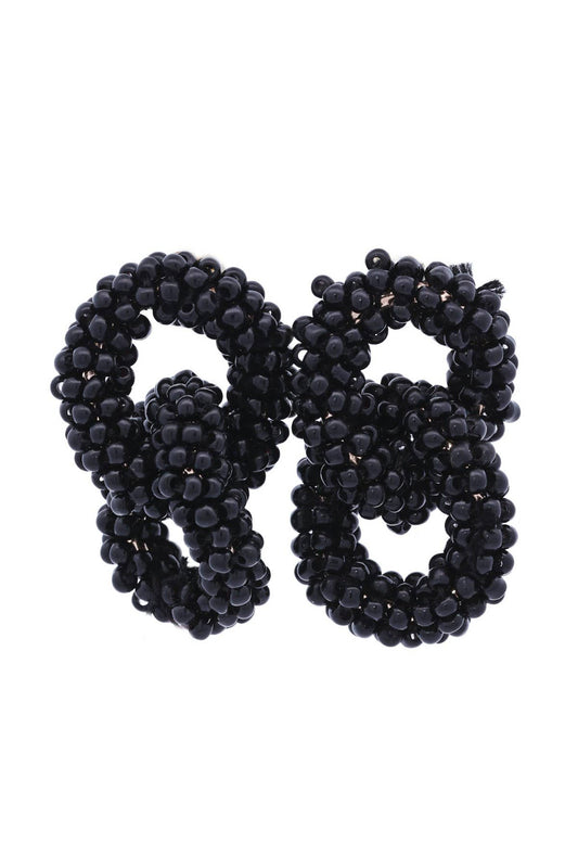 Beaded Link Chain Earrings