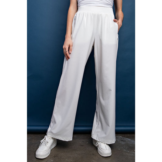 Poly Stretch Woven Fleece Straight Long Pant