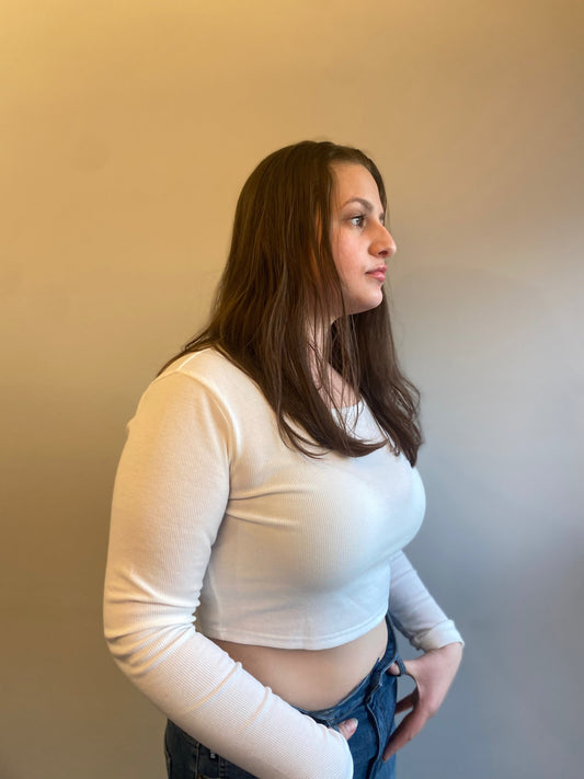 Long sleeve cropped shirt