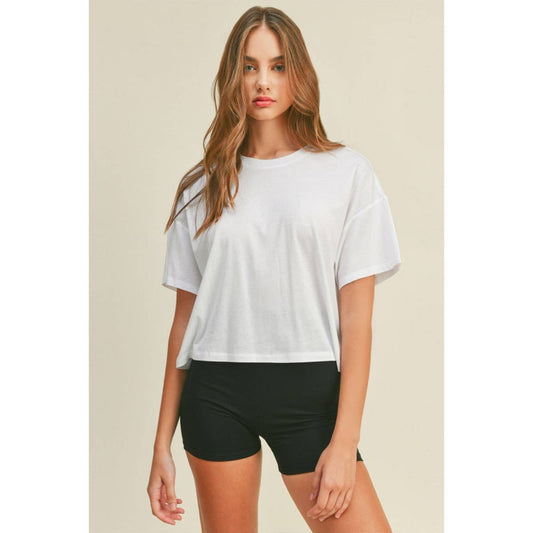 oversized boxy crop top