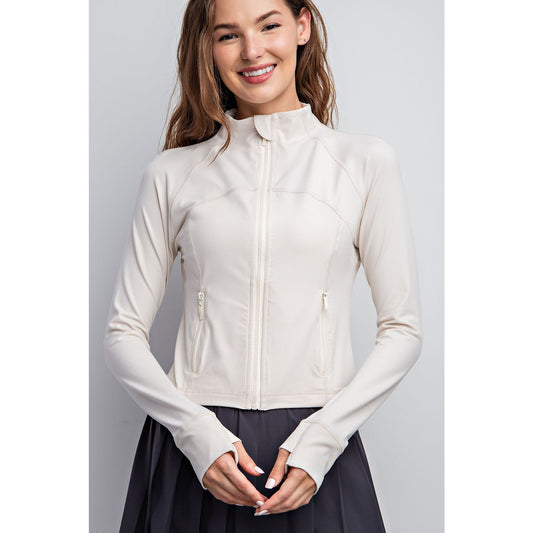 Butter Long Sleeve Crop Define Jacket