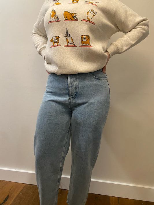 Light wash denim jeans