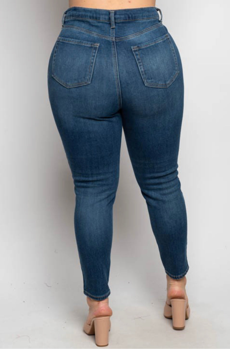 Plus size denim skinny jeans