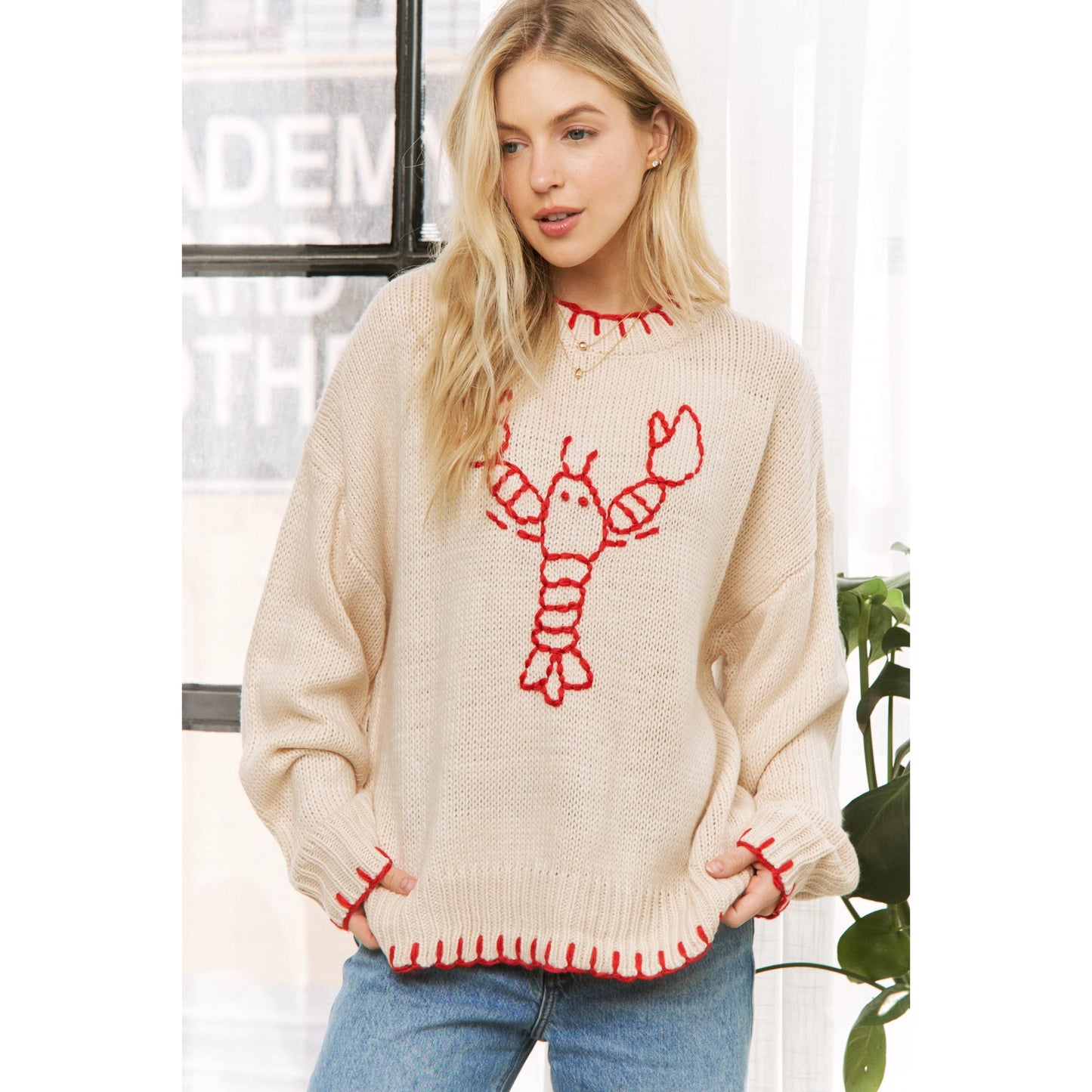 My Lovely Lobster Pullover Sweater