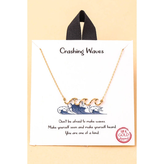 Crashing Waves Pendant Necklace