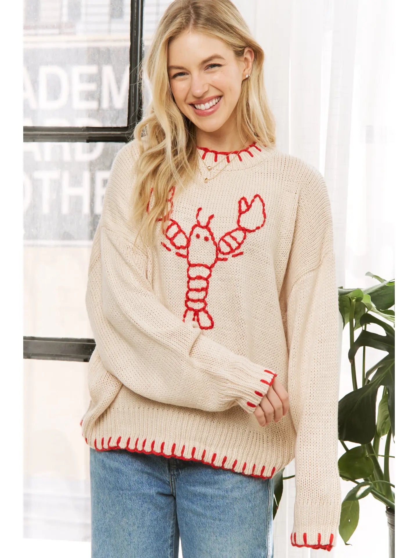 My Lovely Lobster Pullover Sweater