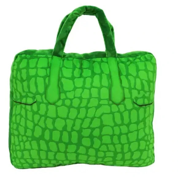 Green purse pillow